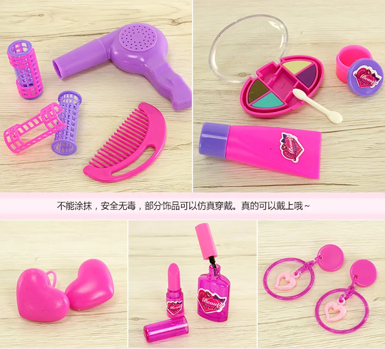 Children North America Cosmetics Girls Have Set Princess Toy Every Family Non-Baby 3-56-Year-Old Rubber Dressing Table