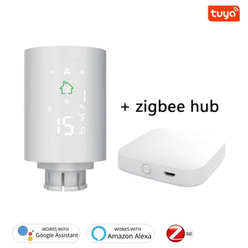 

Tuya ZigBee3.0 Smart Radiator Actuator Programmable Thermostatic Radiator Valve Temperature Controller Alexa Via Zigbee Hub