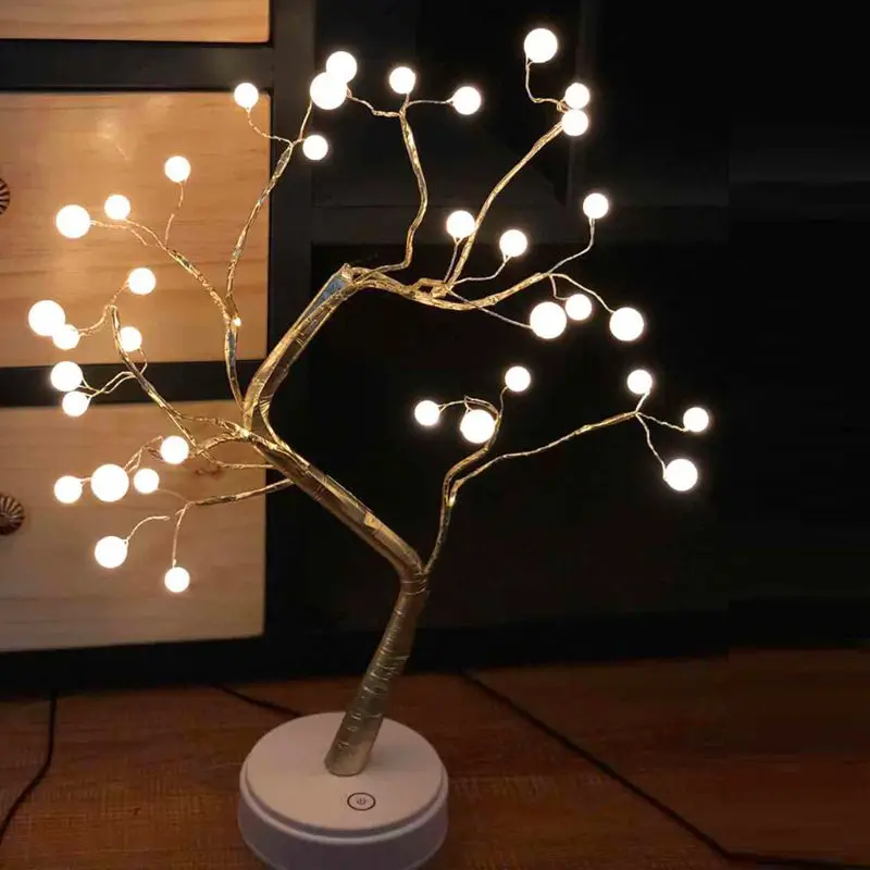 Tree Branch Desk Lamp Touch Switch Vintage Style Party Holiday Home Office Decor