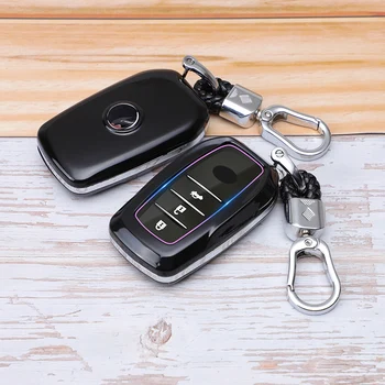 

car key case for toyota chr auris hilux rav4 vitz aygo highlander prado camry verso corolla prius cruiser land crown key cover