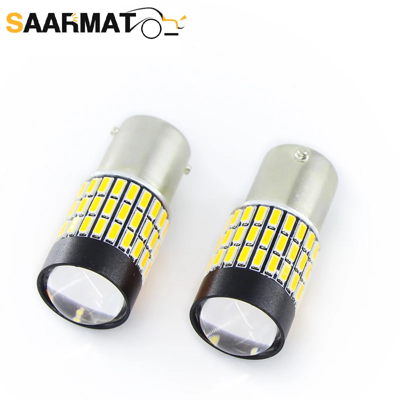 Автомобильные светодиодсветодиодный лампы 1156 P21W Ba15s 206 лм задний фонарь для Peugeot