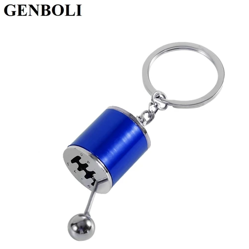 blue GENBOLI креативный автомобиль киоски брелок-голова модель моделирования автозапчасти положение шестерни сумка аксессуары 4 цвета модные украшения - Цвет: blue