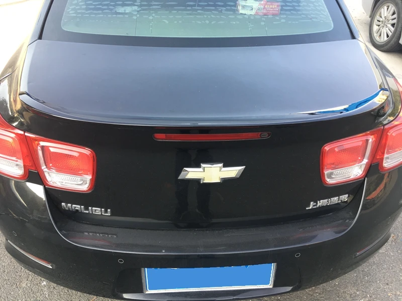 Для Chevrolet Malibu 2013 ABS Пластик грунтовка Цвет внешний задний спойлер хвост багажнике крыло