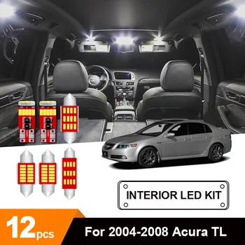 

12 x White Ice Blue No Error Car LED Map Dome Cargo Step Trunk Glove Box License Plate Bulbs Package Kit For 2004-2008 Acura TL
