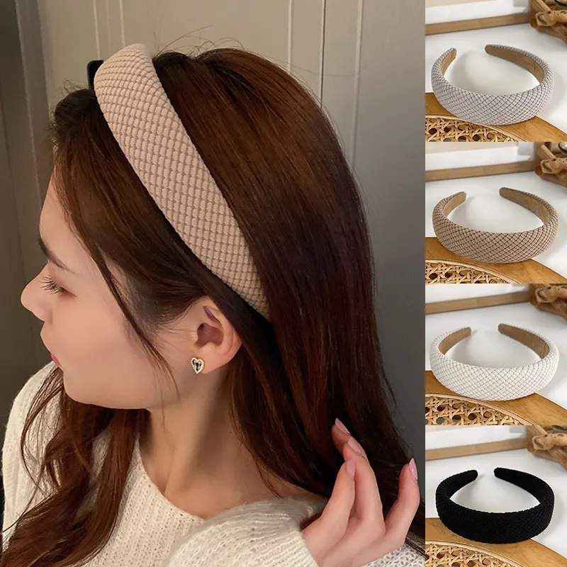 Temperament Women 3-in-1 Headband Stretch Turban Cotton 1Pc Elastic Hairband ON 
