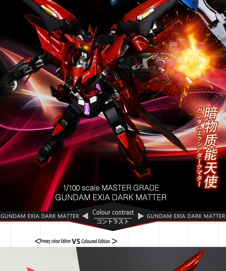BANDAI MG 1/100 PPGN-001 Гандам удивительные Exia Темная материя металл цветной Темная материя модель подарок игрушки Фигурки