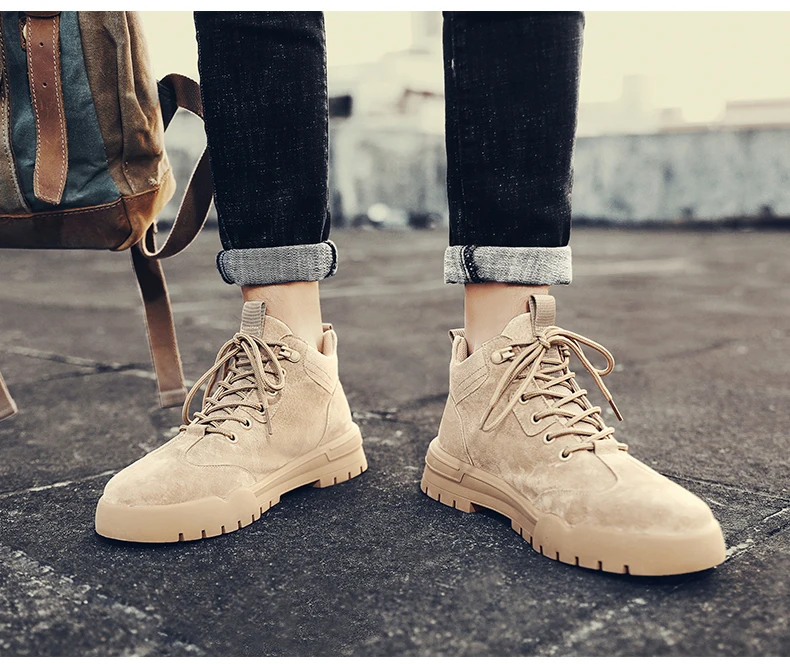 Мужские теплые ботинки; сезон осень-зима; Повседневная Армейская Обувь из натуральной свиной кожи; мужские военные ботинки; мужские ботинки-дезерты
