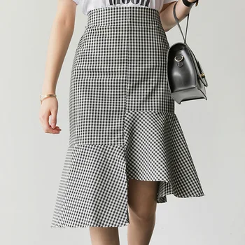 

BOBOKATEER jupe femme casual plaid skirt women clothes spodnica faldas mujer moda 2020 summer spring skirts womens clothing