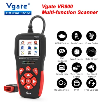Vgate VR800 OBD2 сканер считыватель кода автомобиля инструменты автомобильные OBD 2 диагностический сканер авто инструмент Бесплатная доставка PK ... Vgate VR800 OBD2 сканер считыватель кода автомобиля инструменты автомобильные OBD 2 диагностический сканер авто инструмент Бесплатная доставка PK ...
