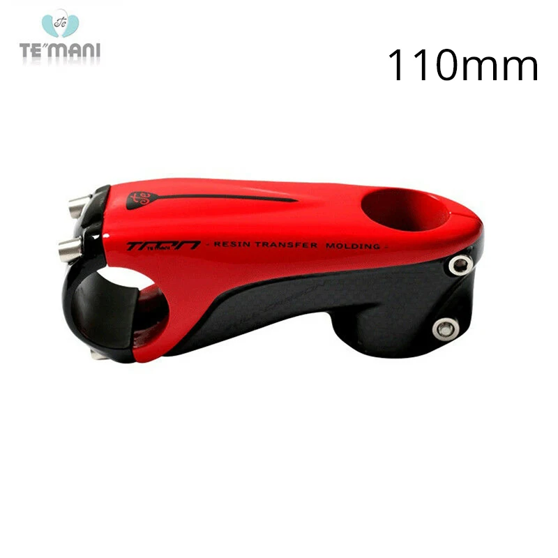 Red 110mm TEMANI велосипедный руль Stems горная дорога велосипедный руль из углепластика волокно 31,8*80/90/100/110 мм легкий вес 1-1/" складной велосипед - Цвет: Red 110mm
