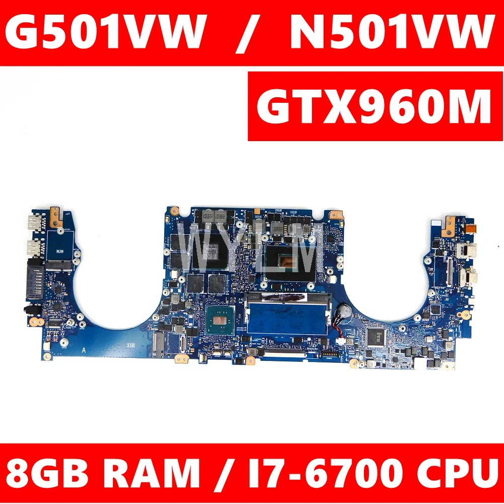 N501VW с i7-6700HQ процессор GTX960M 4 ГБ 8 оперативная память материнская плата REV2.0 для ASUS N501V N501VW UX501VW Материнская плата ноутбука 100% тестирование