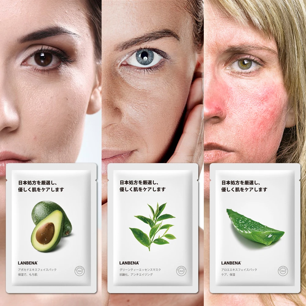 LANBENA маска для лица фруктовый завод маска для лица Китай отбеливание увлажняющее масло контроль угрей удалить свежий лист Корея уход за кожей