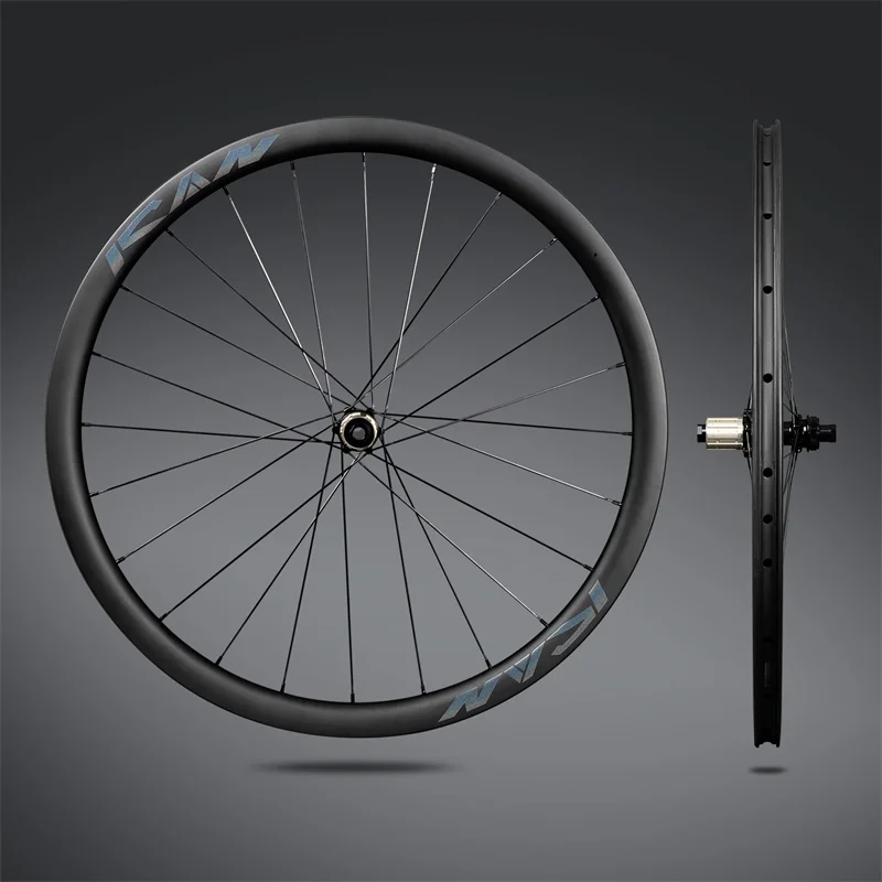 ロードバイク クロスバイク カーボンホイール ICAN 38