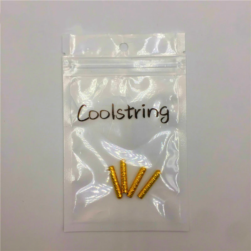 Coolstring (100 шт./25 комплектов) 4*22 мм металлические наконечники для шнурков текстура