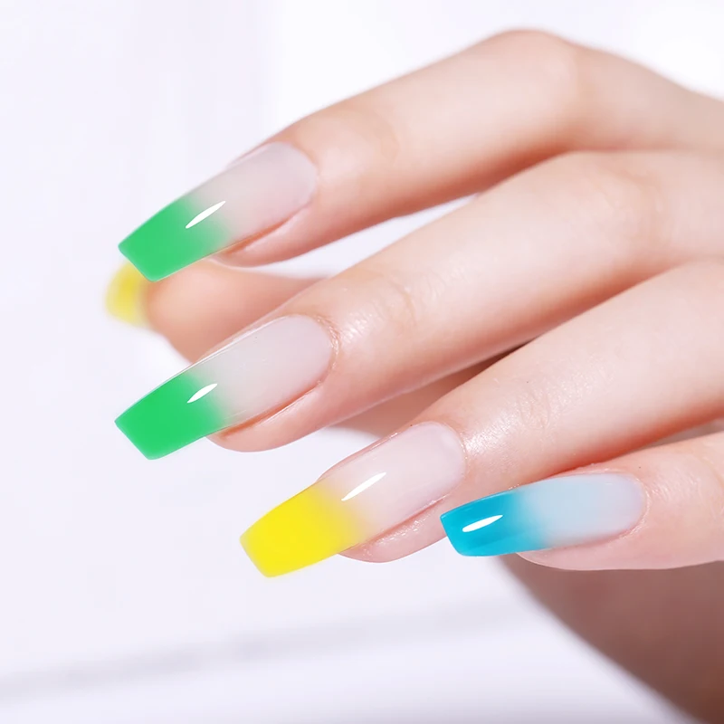 BORN PRETTY, Термальный полигелевый лак для ногтей, 20 мл, 2 слоя, меняющий температуру, цвет, для наращивания, замачиваемый, УФ-Гель-лак