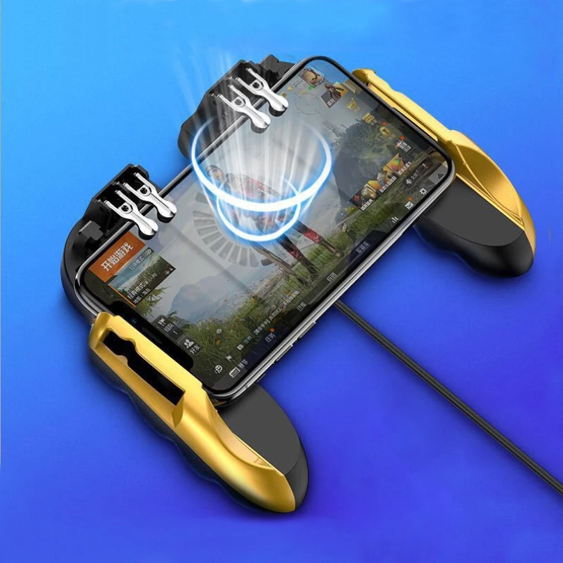 Fan Powered by USB G Шесть пальцев все-в-одном PUBG мобильный игровой контроллер Кнопка пожарного ключа джойстик с крутым вентилятором геймпад L1 R1 PUBG триггер 3 типа - Цвет: Fan Powered by USB G