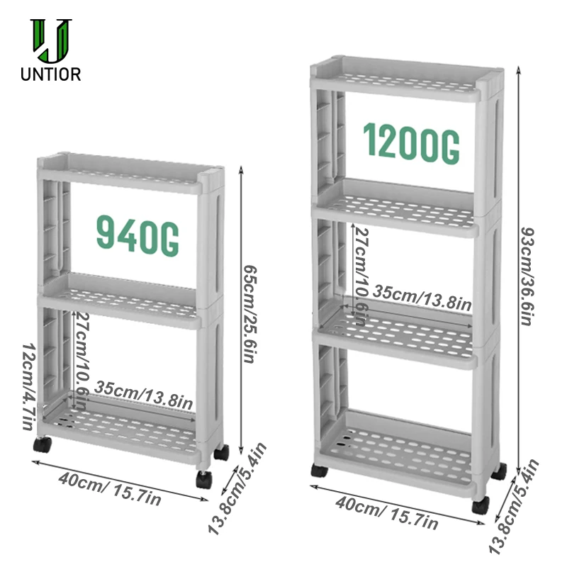Кухонный стеллаж для хранения боковая полка холодильника 3/4 слоев съемный с