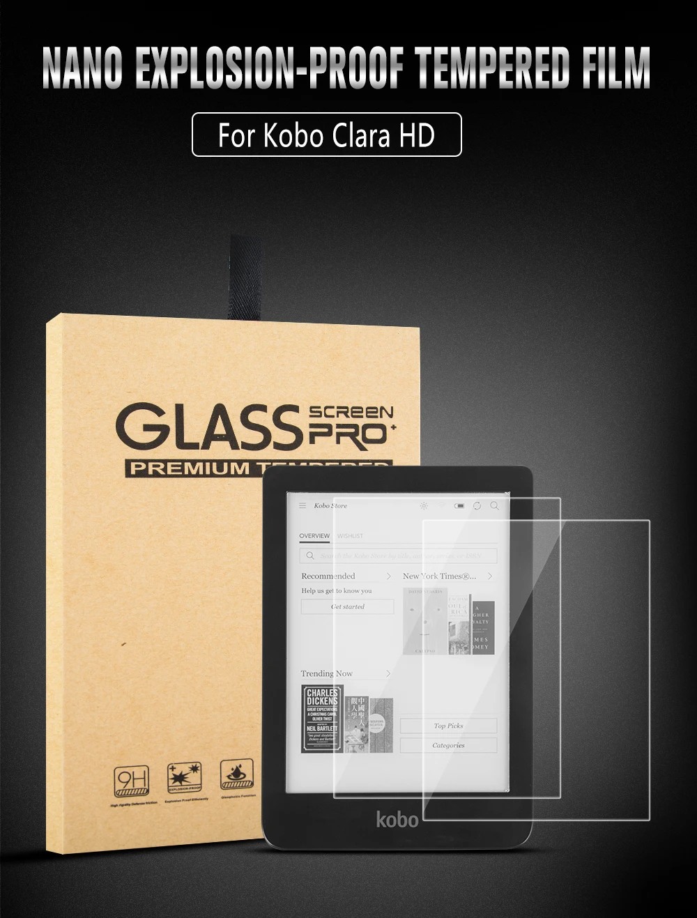 Протектор экрана закаленное стекло для Kobo Clara HD " E-reader экран с защитой против царапин защитный чехол для нового Kobo Libra H2O 7''