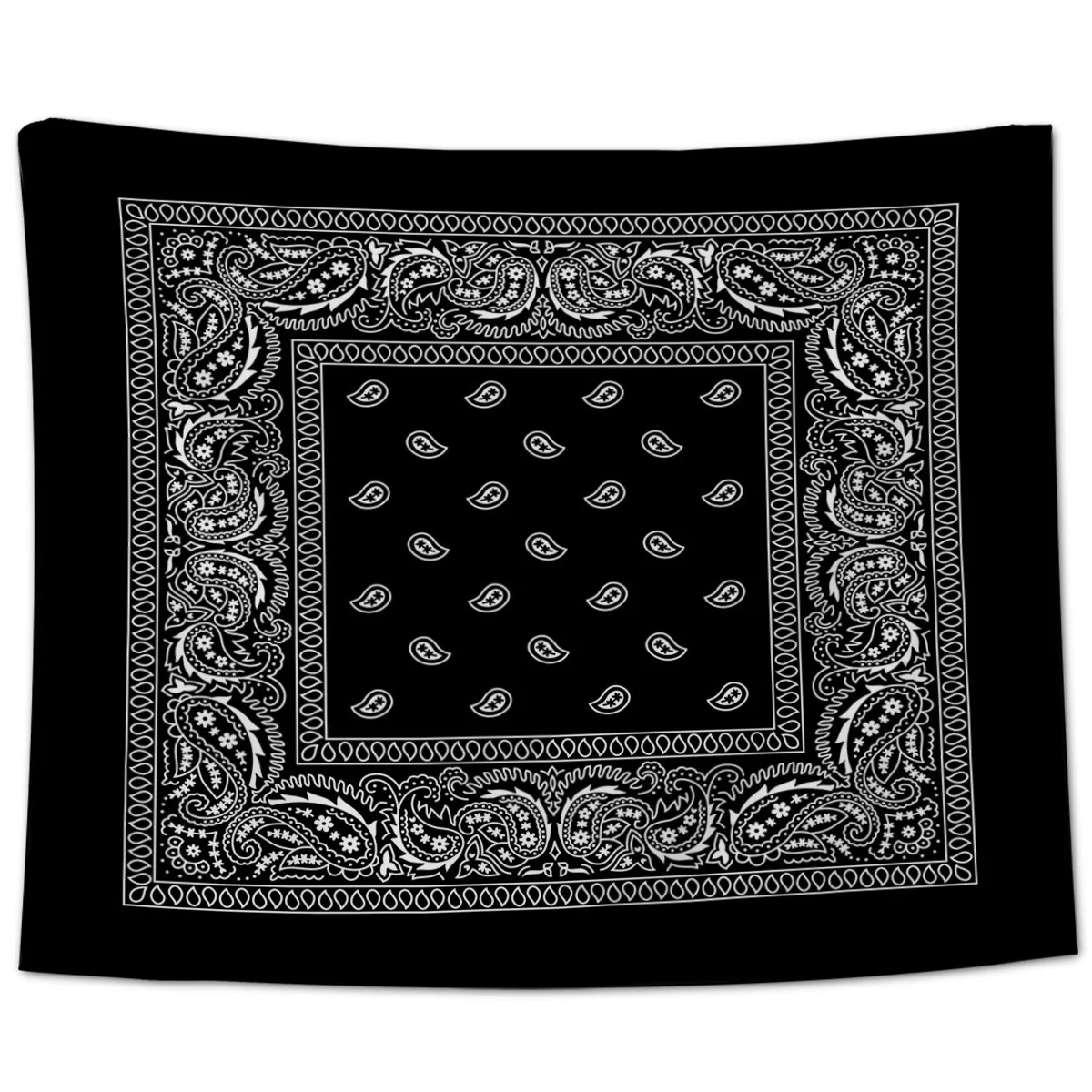  Bandana Pattern Silk Scarf Square Handkerchief Wall Tapestry Beach Towel Home Decoration