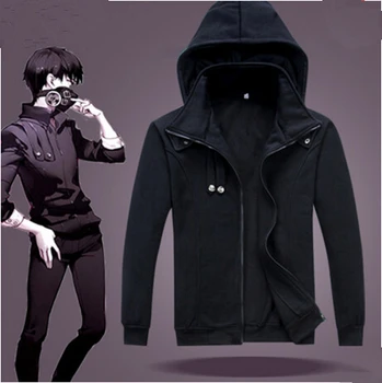 

Tokyo Ghoul Cosplay Clothes Kaneki Ken Cosplay Costume Fashion Green / Black Sweatshirts Cotton Outerwear Jacket