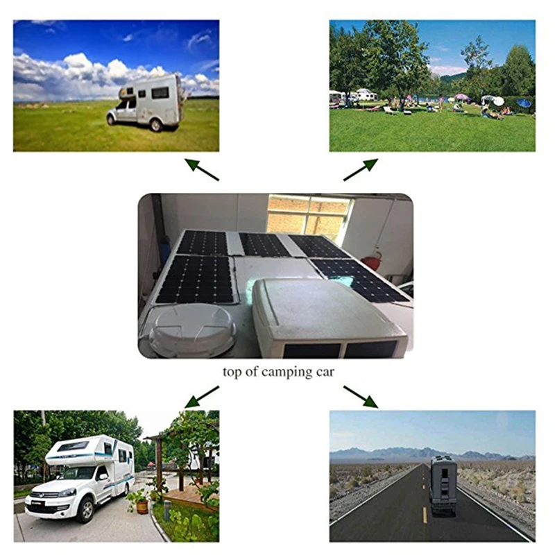 MOOL 100W 12V Гибкая солнечная панель зарядное устройство для автомобиля Rv Морской лодки