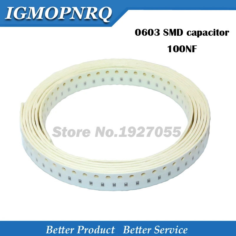 100 шт. 0603 100NF 50V 104 SMD керамический конденсатор толстая пленка чип многослойный