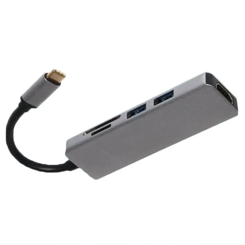 TC104H usb type-C концентратор HDMI 2 USB кардридер 5 в 1 адаптер 4K видео конвертер чип схема VL100+ VL813+ VL322+ PS176
