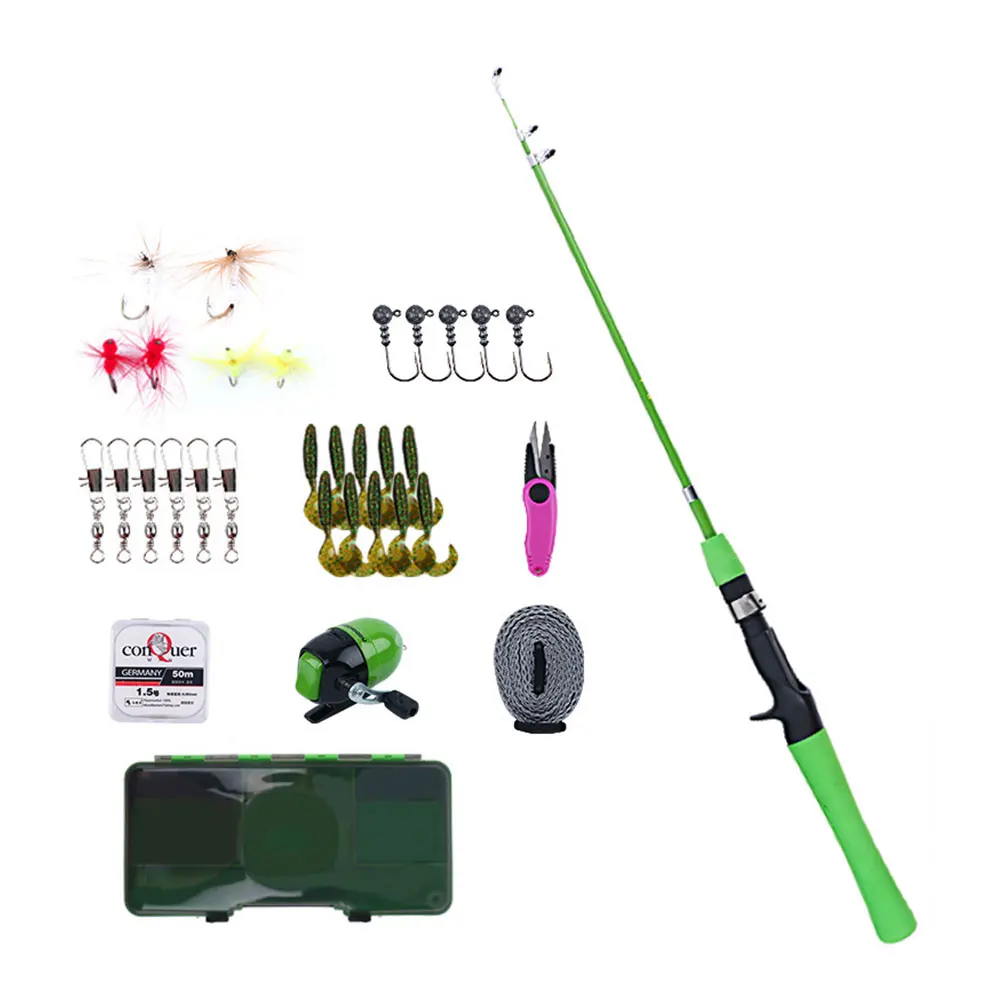 

Kids Fishing Pole Tackle Box Child Fishing Rod and Reel Kit Lures Box Fishing Gifts for Kids Fishing Gear Dropshipping