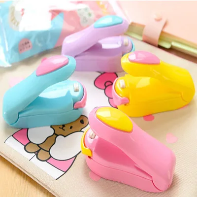 

Portable Bag Clips Handheld Mini Electric Heat Sealing Machine Impulse Sealer Seal Packing Plastic Bag Work 5 Colors
