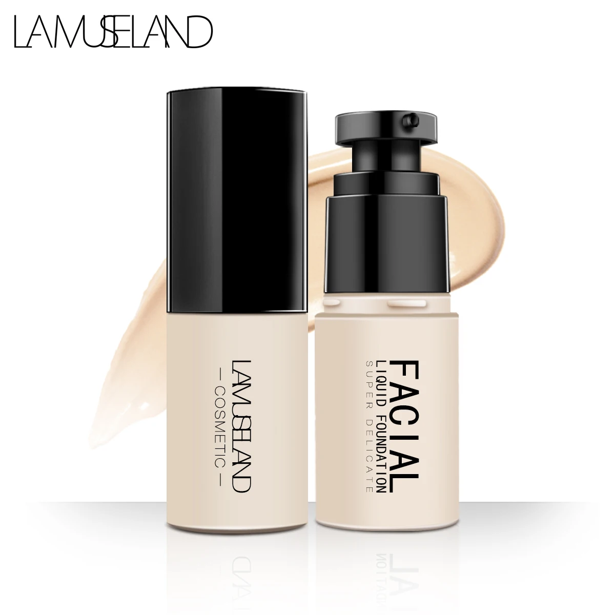 LAMUSELAND, 4 цвета, для лица, бархатная, жидкая, долговечная, водонепроницаемая, защита от пота