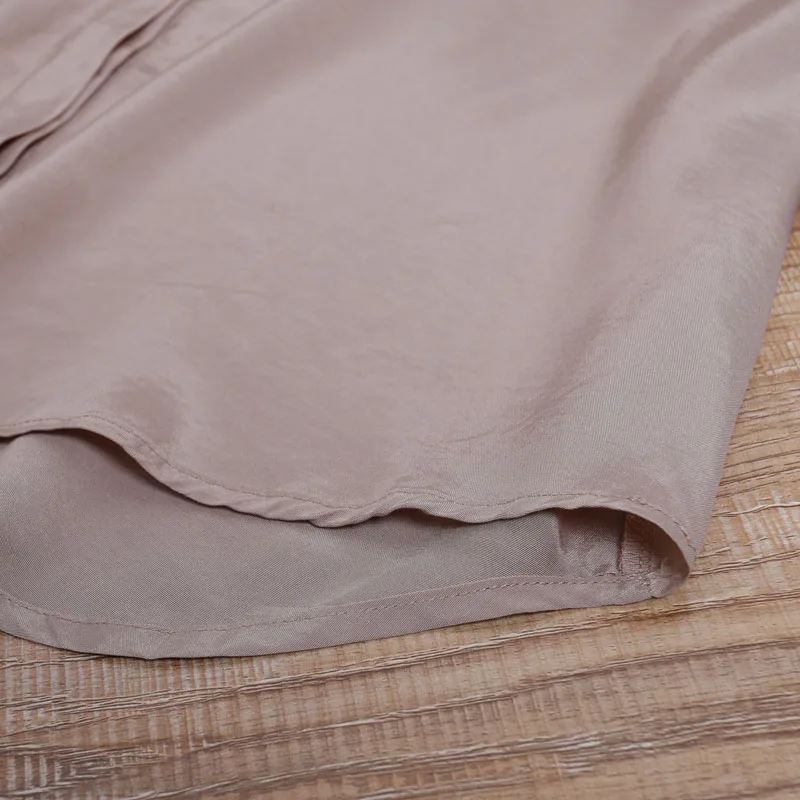 Tencel рубашки женские блузки с длинным рукавом Повседневные свободные высокое качество отложной воротник женские новые модные топы белый хаки