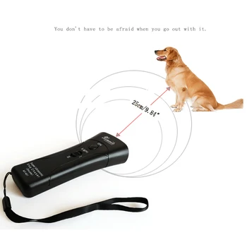 

Ultrasonic Repeller Anti Barking Pet Dog Trainer LED Control 3 In 1 Anti Barking Stop Bark Dog Training Device