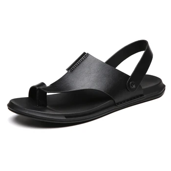Genuine Leather Open Toe Men's Sandals