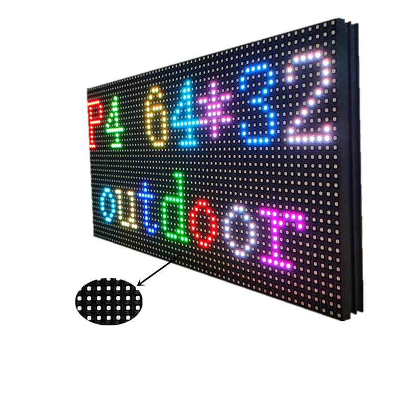LED Display Module P4 Outdoor 256x128mm 64x32Pixel HUB75 RGB SMD Full ...