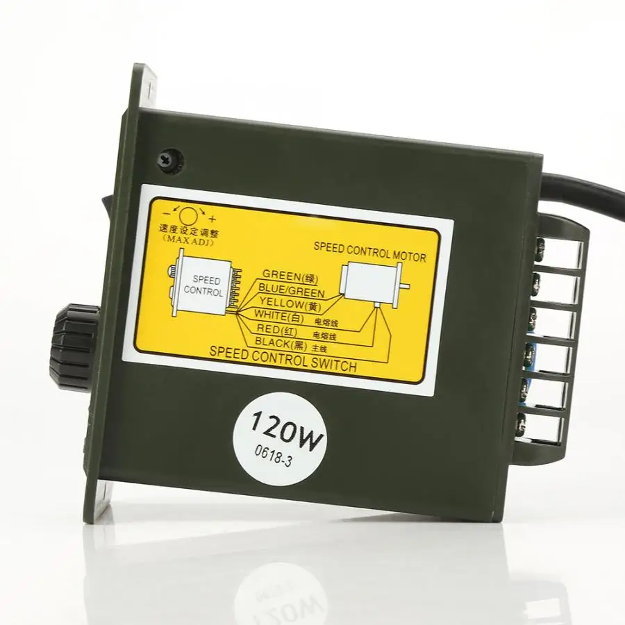 50K AC220V 120W самоблокирующийся червь Регулируемый CW/CCW мотор шестерни с регулятором 5M120GN-RV40