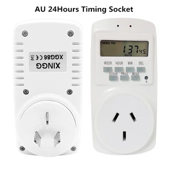 

24Hours Weely Timer AU Plug Smart Digital Timing Socket Electronic Programmable Timer Switch Energy Saving Power Plug For Home