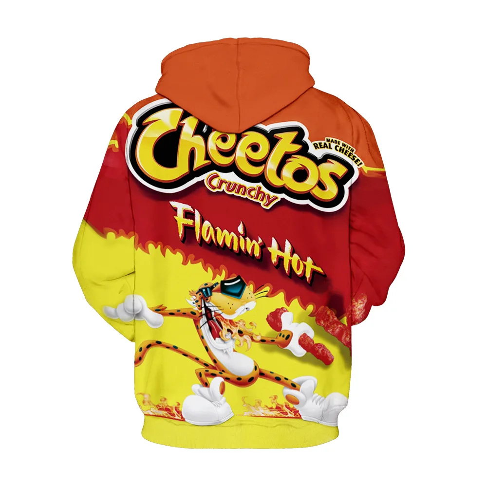 BombFun мужские толстовки Забавные 3d толстовки мужские худи Cheetos принт с капюшоном парные спортивные костюмы женские толстовки высококачественный пуловер