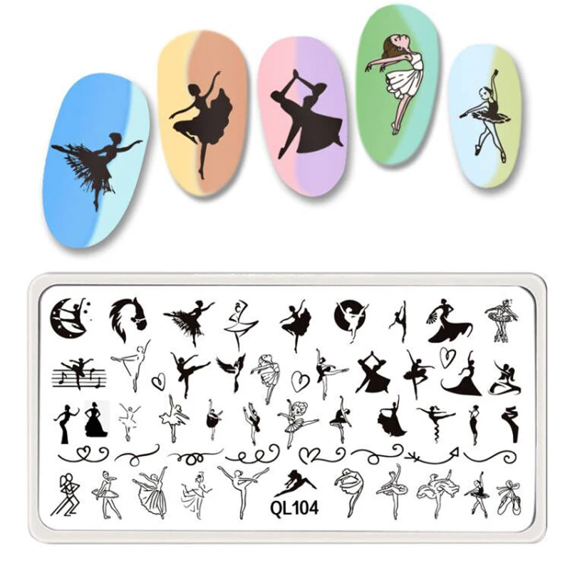 Dancer Nail Stamping Plates Tiger Cartoon Design Image Printing Stencil Stamp Manicure Tools | Красота и здоровье
