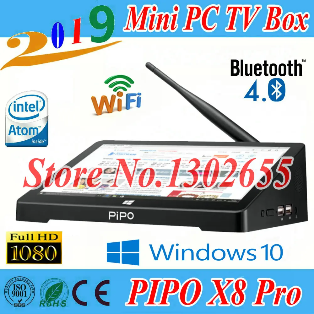 ТВ приставка Pipo X8 Pro Mini PC Windows 8 1 с двумя загрузками ОС Intel Quad Core 2 Гб/32 ГБ 7 дюймовый