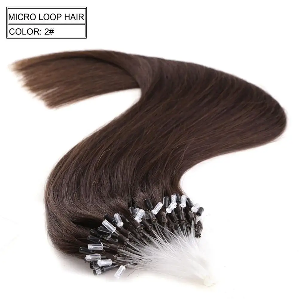 

K.S WIGS 24'' 1g/s Micro Links Hair Extensions Straight Human Hair Extensions Micro Loop Hair Easy Loop Hair