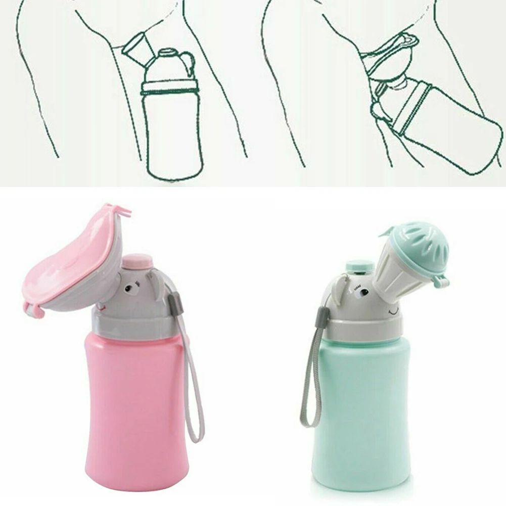 500ML Portable Baby Travel Urinal Pot ABS Kid Portable Urinal Toilet Potty Training Baby Boys Girl Car Travel Supply Hot Sale