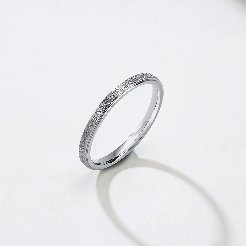 Double Stainless Steel Ring Silver Minimalist Band For Women_voghion.com