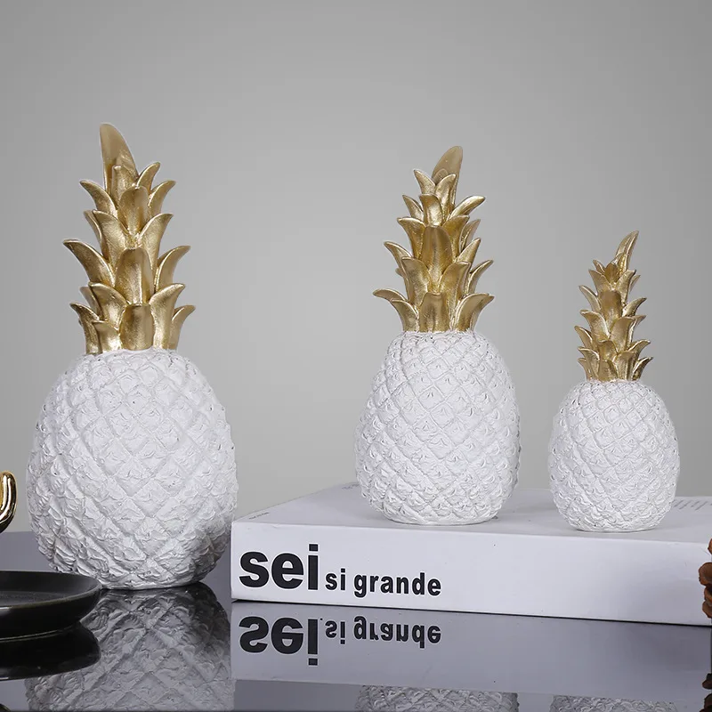 Современное Скандинавское современное домашнее украшение Золотистое ананас