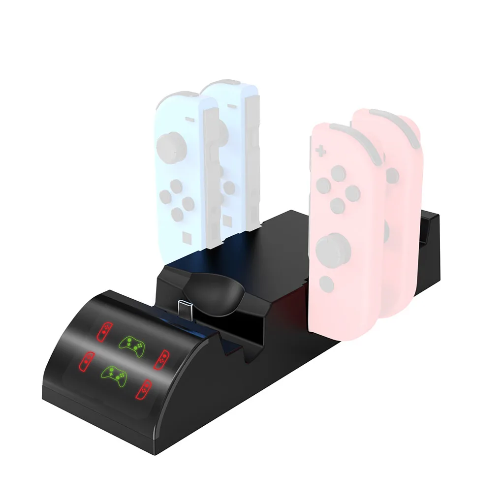 Зарядная док-станция, светодиодный стенд с индикацией для Ns switch Joy-Con Pro контроллера
