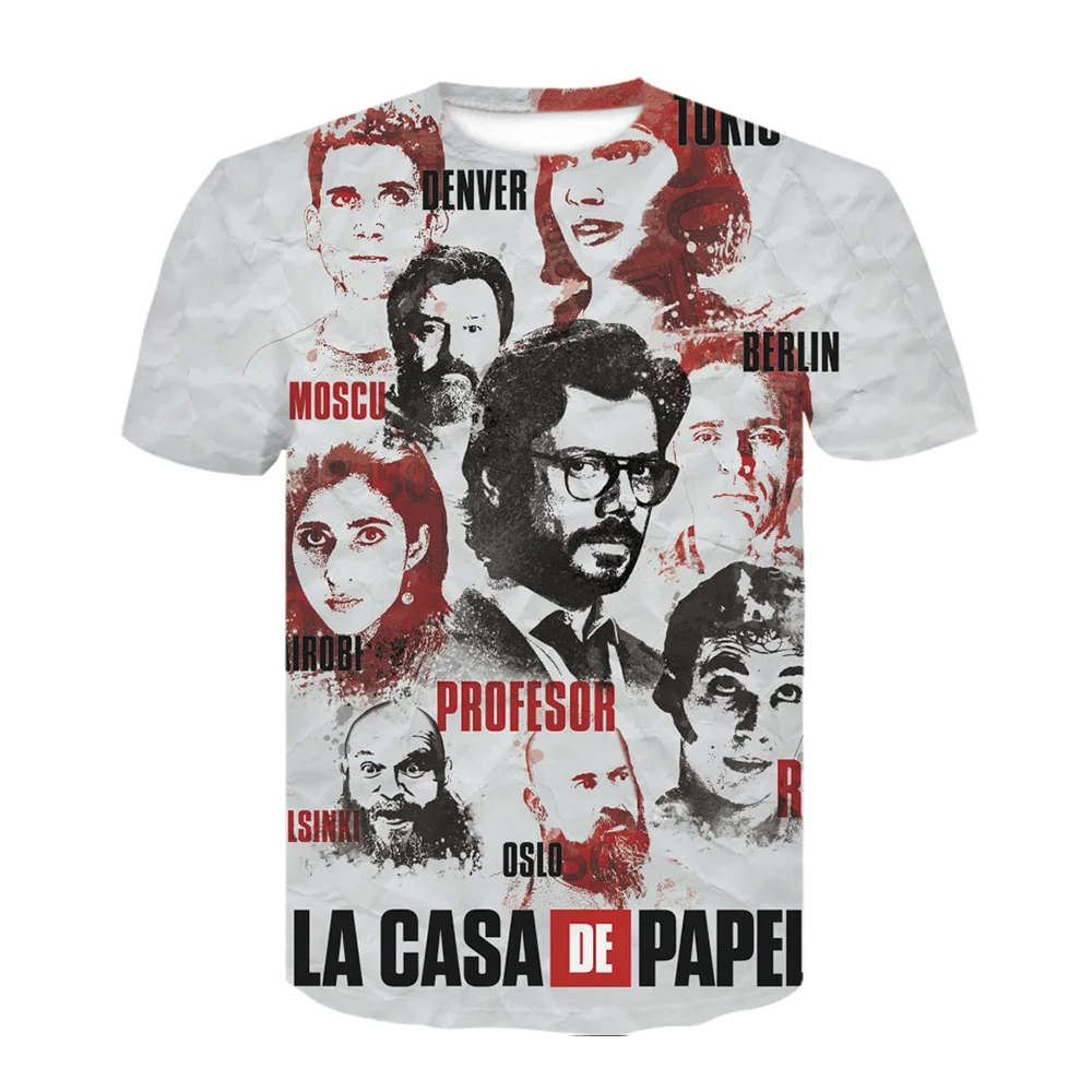 Модная футболка с надписью Money Heis BELLA Hello футболки La Casa De Papel мужская повседневная