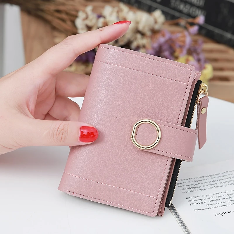 Cartera pequeña broche para mujer, monedero pequeño, - AliExpress