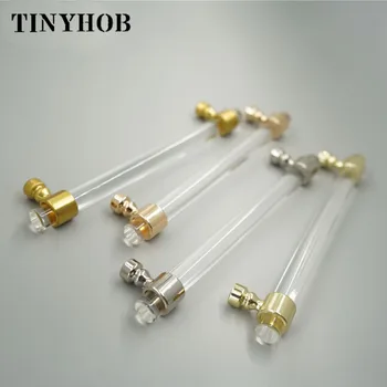 

Transparent Acrylic Cupboard Handle and Knobs Dresser Drawer Pull Handle Bathroom Cabinet Handle with Rose Gold/Brass Gold