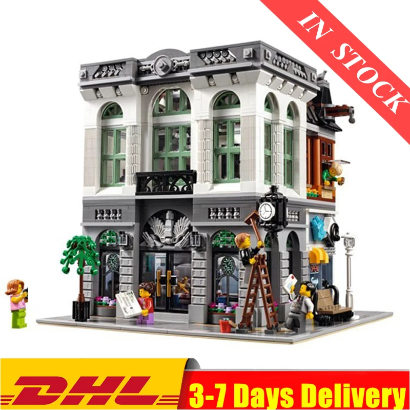 

IN Stock 15001 Ideas Series The Brick Bank Model Building Blocks Compatible Legoinglys 10251 Classic Toy 84001