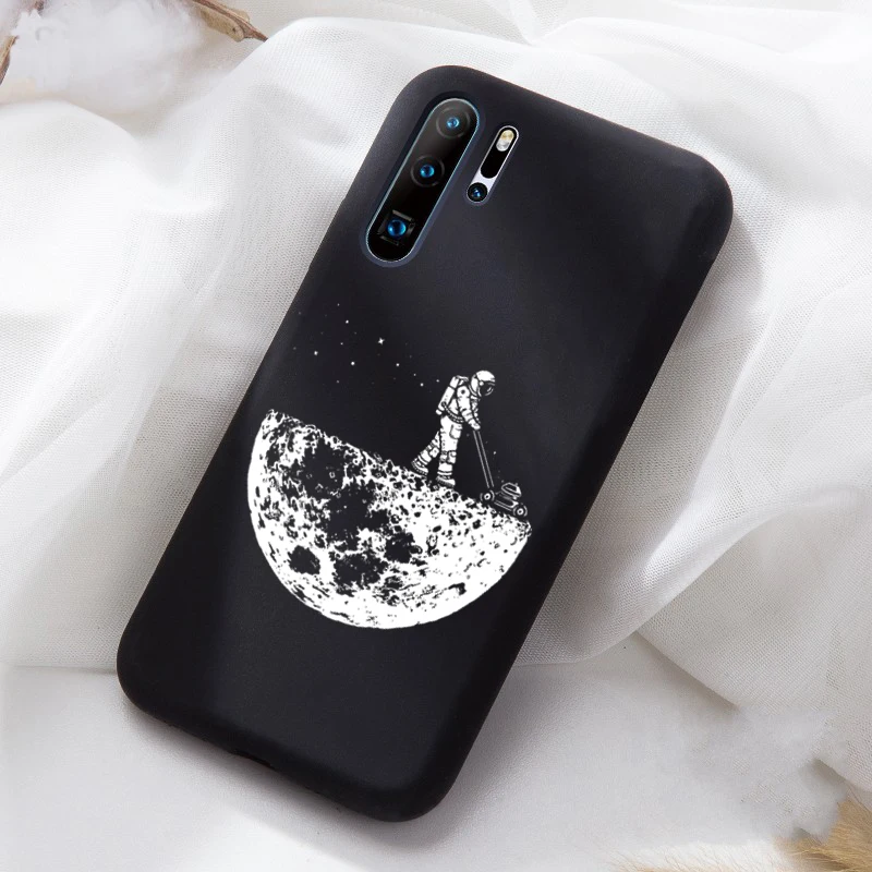 Мягкий матовый чехол из ТПУ с узором для huawei P20 P20Lite P20Pro Honor10, чехол с мультяшным сердечком, задняя крышка для Huwei Honor 20 P30Lite
