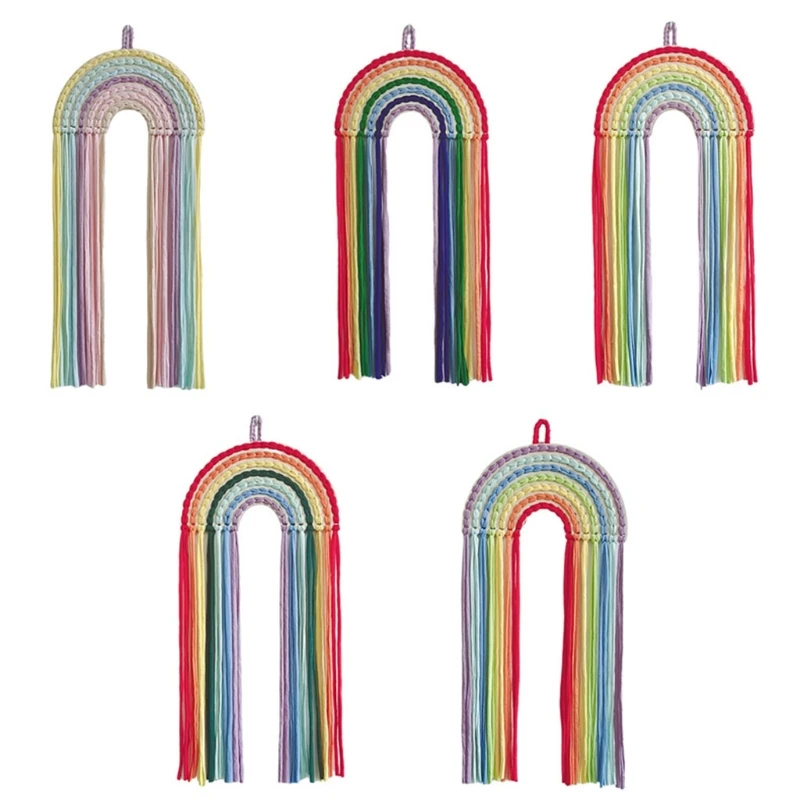 

Hair Bows Storage Belt Rainbow Wall Hanging Decor for Girls Hair Clips Barrette Hairband Hanging Organizer Strip Holder H055
